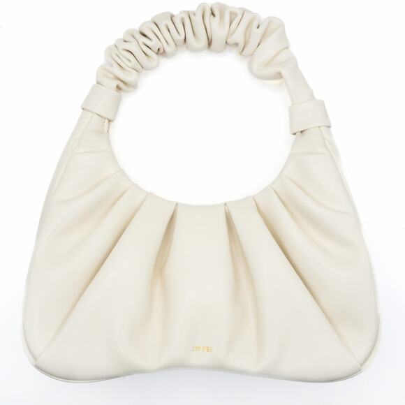 JW PEI Handbags - JW Pei Women’s Bag Clean Girl Luxe Gabbi Cream Mini Ruched Faux Leather Small